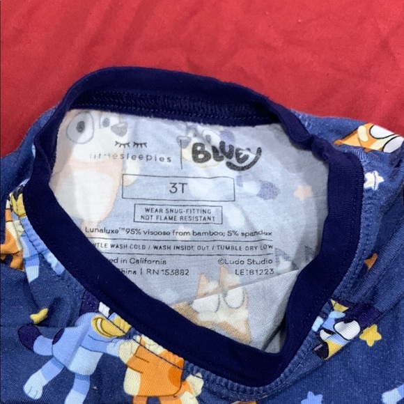 Bluey Kids Pajama Set - Blue and Orange - Picture 2 of 3